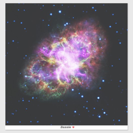 Krabnevel supernova restant Hubble Composiet Sticker (Vel)