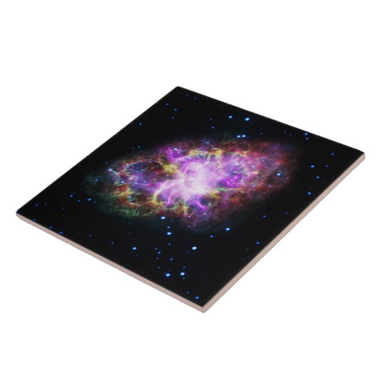 Krabnevel supernova restant Hubble Composiet Tegeltje (Zijkant)