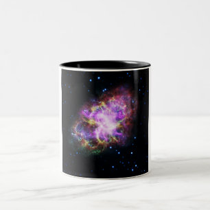 Krabnevel supernova restant Hubble Composiet Tweekleurige Koffiemok