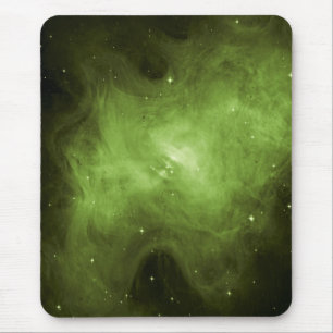 Krabnevel, supernovarestant, groen licht muismat