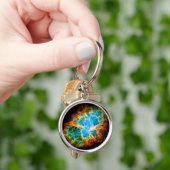 Krabnevel Supernovarestant Hubble-ruimtelefoto Sleutelhanger (Hand)