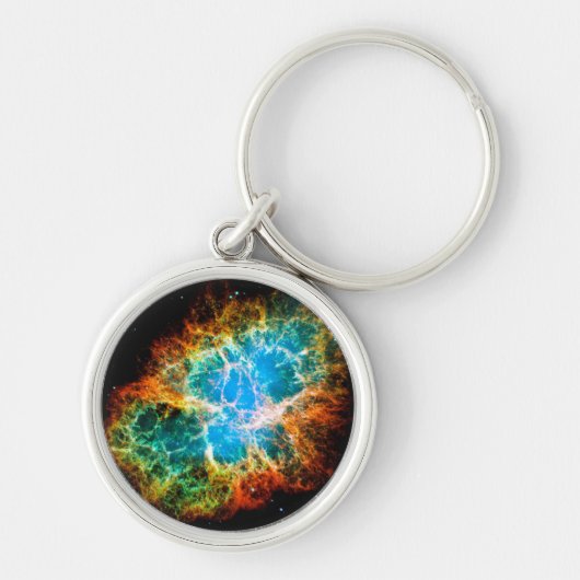 Krabnevel Supernovarestant Hubble-ruimtelefoto Sleutelhanger (Voorkant)