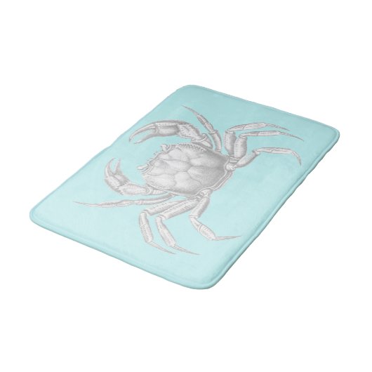  krabontwerp Turquoise Blue Bath Mat (Gekanteld)