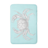  krabontwerp Turquoise Blue Bath Mat (Voorkant Verticaal)