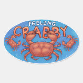 Krabsticker Ovale Sticker (Voorkant)