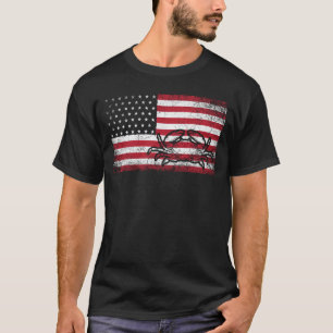 Krabvisser Amerikaanse Vlag 4 juli Mannen Vader G T-shirt