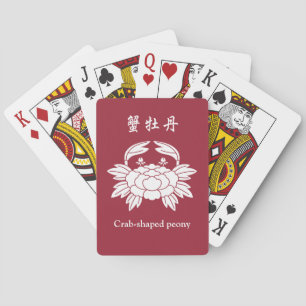 Krabvormige pioen pokerkaarten