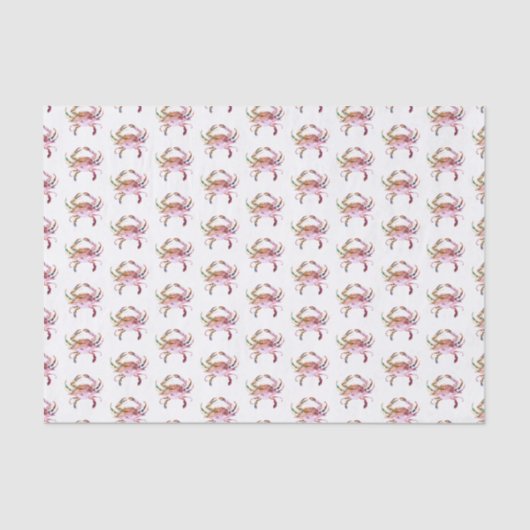 Krabweefsel papier blauw Waterverf patroonstrand (Voorkant)