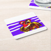 Krabzomer Vierkante Kartonnen Onderzetter (Schuin)