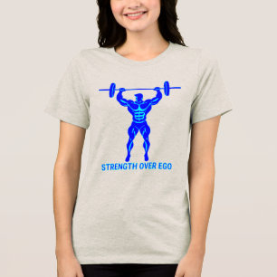 Kracht Boven Ego - Bodybuilding en Powerlifting Tri-Blend Shirt