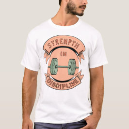 Kracht en Discipline Gym Workout T-Shirt
