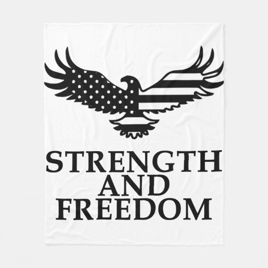 Kracht en vrijheid fleece deken (Voorkant)