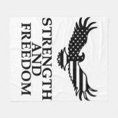 Kracht en vrijheid fleece deken (Voorkant (Horizontaal))