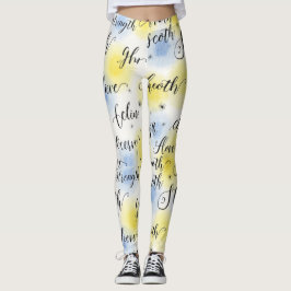 Kracht Geloof Naadloos Patroon Leggings