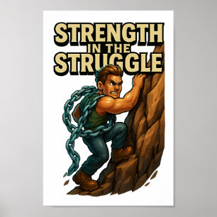 Kracht in de strijd - Printable DTF Transfer Poster