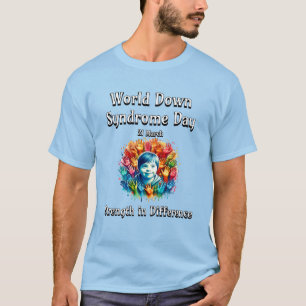 Kracht in verschil. Wereld Down Syndroom Dag. T-shirt