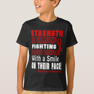 Kracht is bloedkanker bevechten met een glimlach! t-shirt
