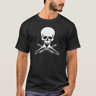 Kracht met trombonen als kruisbeenderen t-shirt