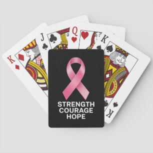 Kracht Moed Hoop – Kankerbewustzijn Overlevende  Pokerkaarten