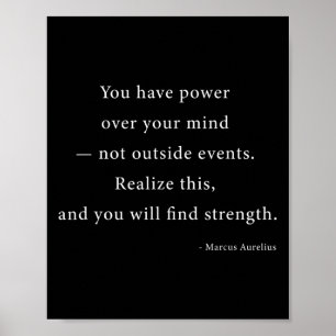 Kracht over je geest Marcus Aurelius Stoïcijns Phi Poster