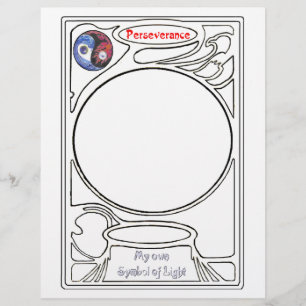 Kracht van doorzettingsvermogen briefhoofd