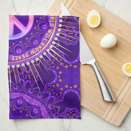 Kracht van Liefde Vrede Energie Theedoek (Quarter Fold)