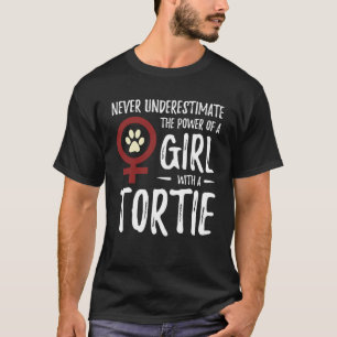 Kracht van Meisje Tortie Feminist Kat Mam T-shirt