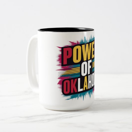 Kracht van Oklahoma Mok - State Pride Coffee Cup (Voorkant links)