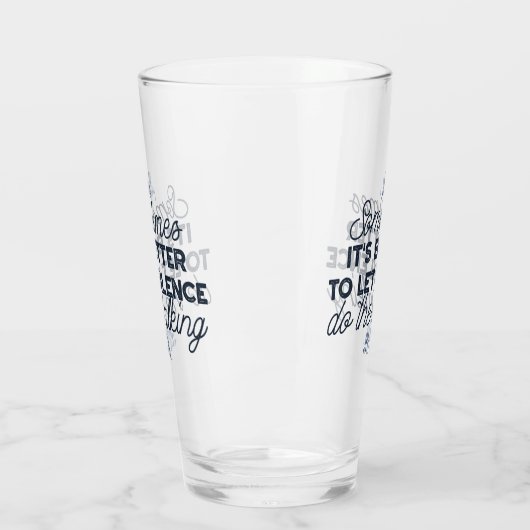 Kracht van Stilte - Inspirerend Quote Glas (Links)