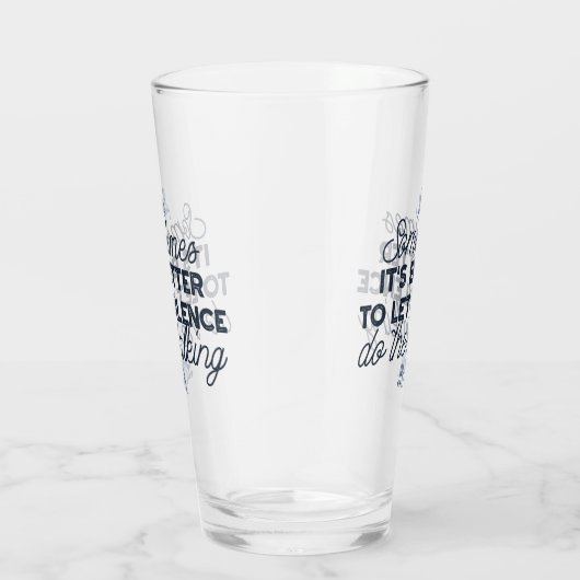 Kracht van Stilte - Inspirerend Quote Glas (Rechts)