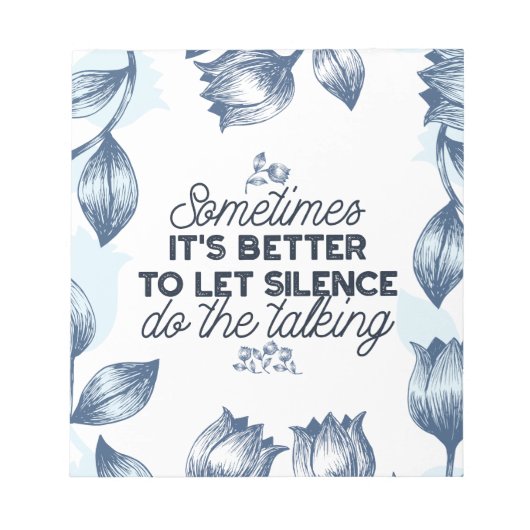 Kracht van Stilte - Inspirerend Quote Notitieblok (Voorkant)