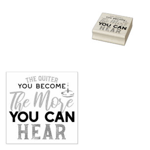 Kracht van Stilte - Inspirerend Quote Rubberstempel