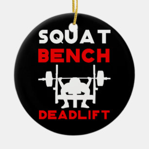 Kracht vierkant bank Deadlift Gewicht Keramisch Ornament