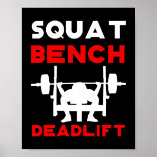 Kracht vierkant bank Deadlift Gewicht Poster