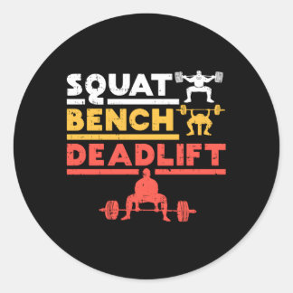 Kracht vierkant bank Deadlift Gewicht Ronde Sticker