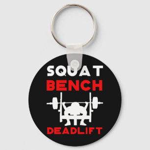 Kracht vierkant bank Deadlift Gewicht Sleutelhanger