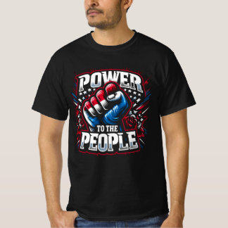 Kracht voor de mensen eerst tekenen t-shirt