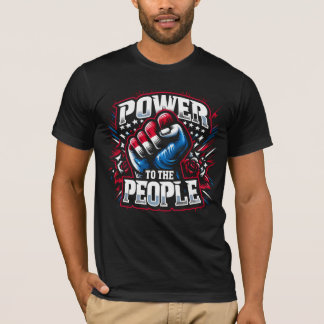 Kracht voor de mensen eerst tekenen t-shirt
