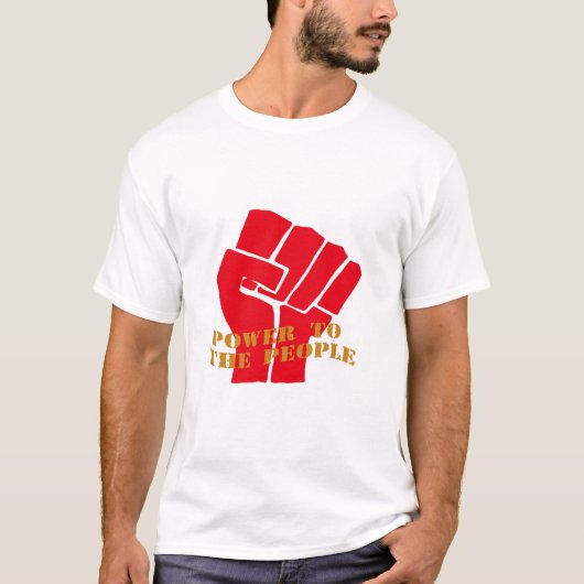 Kracht voor de mensen met een vuistshirt t-shirt (Voorkant)