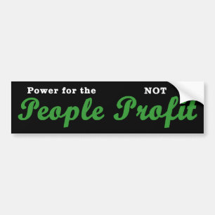 Kracht voor de People Bumpersticker (zwart)