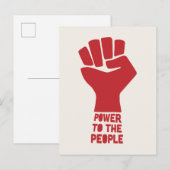 Kracht voor het volk briefkaart (Voorkant / Achterkant)