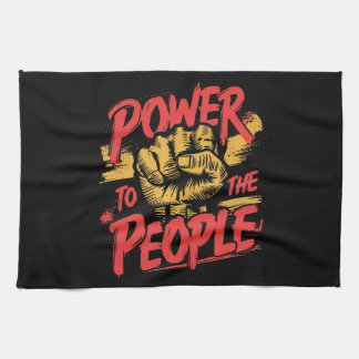 Kracht voor het volk theedoek