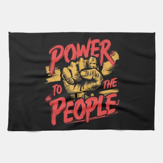 Kracht voor het volk theedoek (Horizontaal)