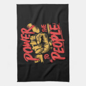 Kracht voor het volk theedoek (Verticaal)