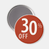 Krachtig 30% OFF SALE-teken - Magneten (Voorkant / Achterkant)