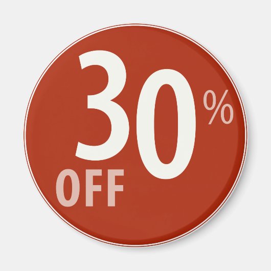 Krachtig 30% OFF SALE-teken - Magneten (Voorkant)