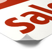 Krachtig 50% korting op verkoopbord - poster voor (Hoek)