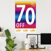 Krachtig 70% AFGESCHAKELAAR | Kleurrijk Poster (Thuiskantoor)