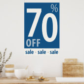 Krachtig 70% korting op verkoopbord - poster voor  (Keuken)