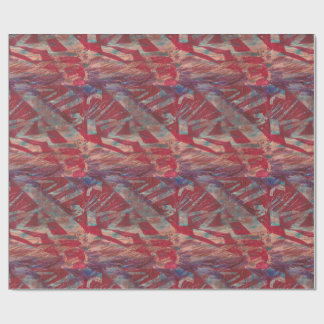 Krachtig Abstract Rood Patroon Modern Kunstontwerp Cadeaupapier
